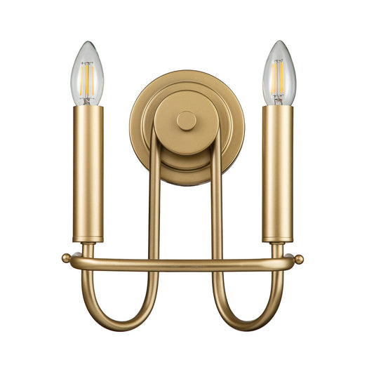 Capitol Hill 2 Light Wall Light – Painted Natural Brass (Stock ETA)