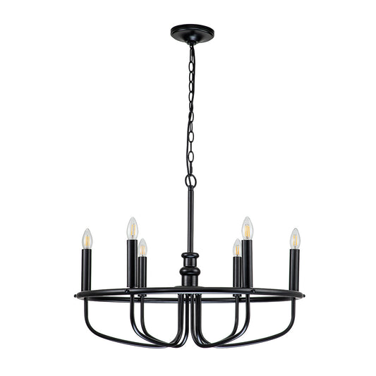 Capitol Hill 6 Chandelier – Black (Stock ETA)