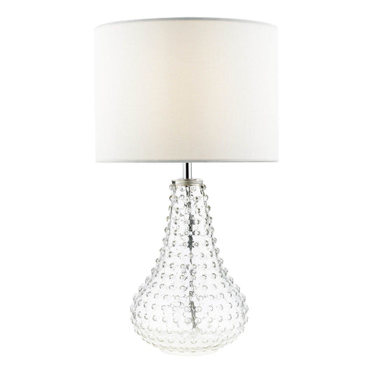 Kristina Table Lamp Textured Glass With Shade