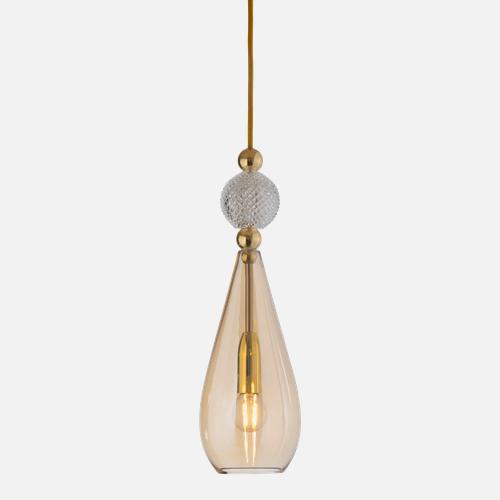 Smykke Pendant lamp M Golden smoke Crystal check ball
