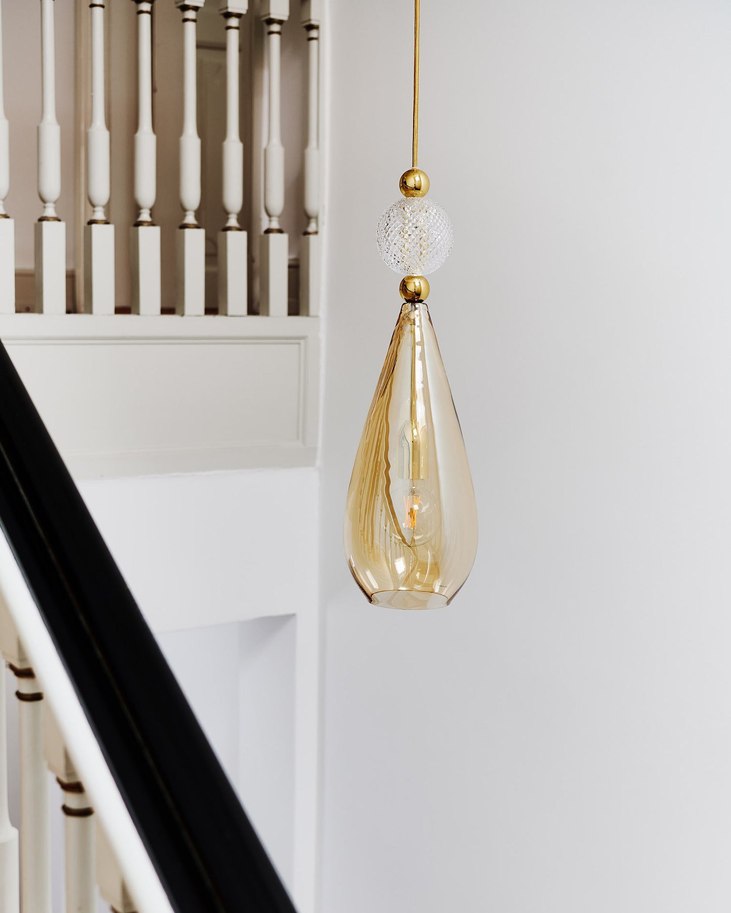 Smykke Pendant lamp M Golden smoke Crystal check ball