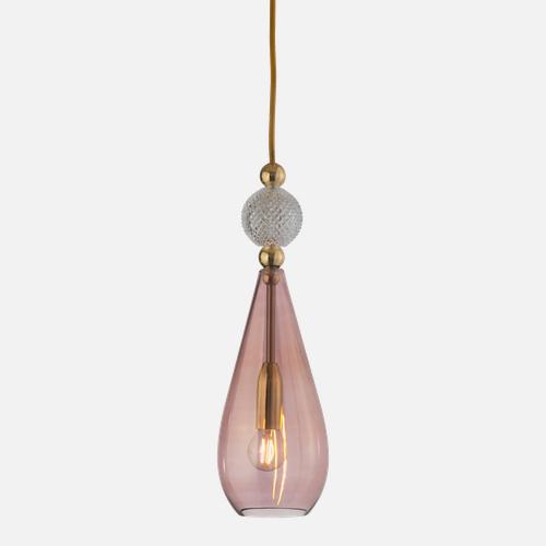 Smykke Pendant lamp M Obsidian Crystal check ball