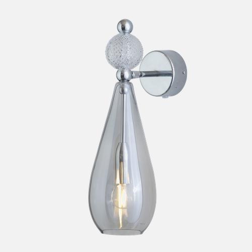 Smykke  Wall lamp M Smokey grey Crystal check ball