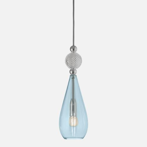 Smykke Pendant lamp M Topaz blue Crystal check ball