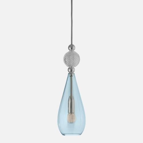 Smykke Pendant lamp M Topaz blue Crystal check ball