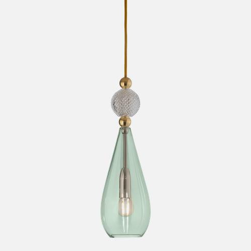 Smykke Pendant lamp M Forest green Crystal check ball