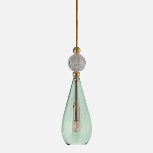 Smykke Pendant lamp M Forest green Crystal check ball