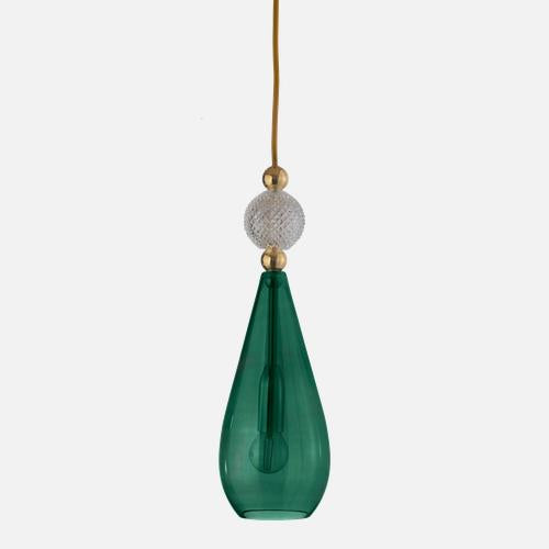 Smykke Pendant lamp M Ivy green Crystal check ball