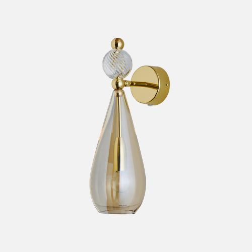 Smykke Wall lamp M Golden smoke Crystal swirl ball