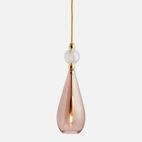 Smykke Pendant lamp M Obsidian Crystal swirl ball