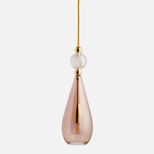Smykke Pendant lamp M Obsidian Crystal swirl ball