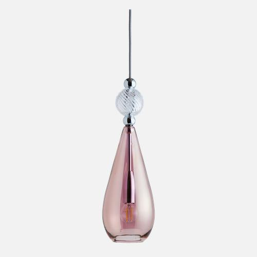 Smykke Pendant lamp M Obsidian Crystal swirl ball