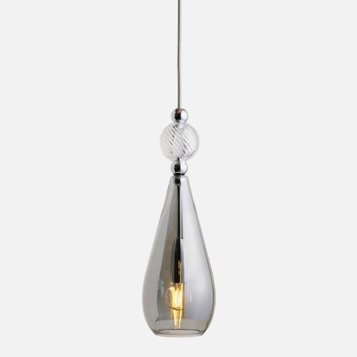 Smykke Pendant lamp M Smokey grey Crystal swirl ball