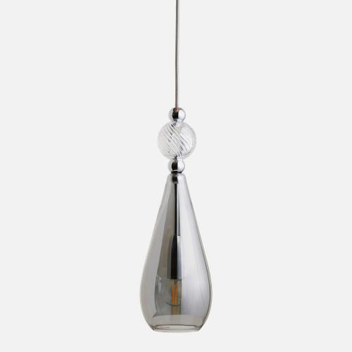 Smykke Pendant lamp M Smokey grey Crystal swirl ball
