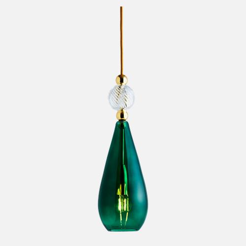Smykke Pendant lamp M Ivy green Crystal swirl ball