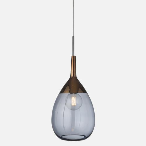 Lute Pendant lamp XL Deep blue Copper