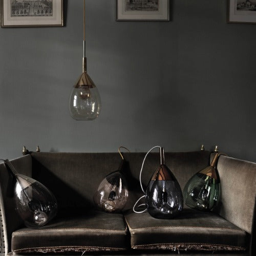 Lute Pendant lamp M Golden smoke Gold