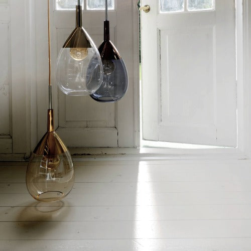 Lute Pendant lamp M Clear Gold