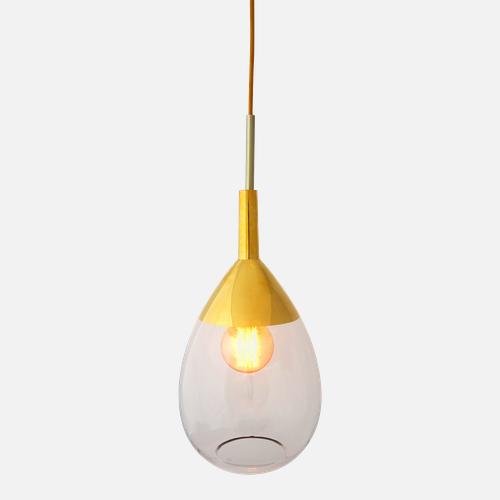 Lute Pendant lamp M Clear Gold
