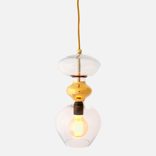 Futura   Pendant lamp M Clear Gold