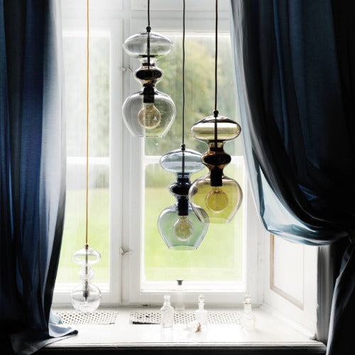 Futura   Pendant lamp M Topaz blue Platinum