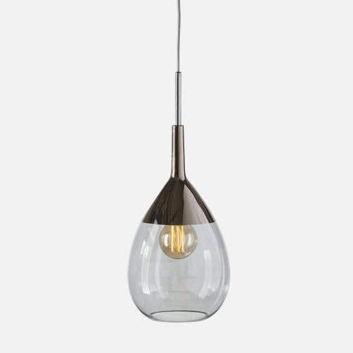 Lute Pendant lamp M Topaz blue Platinum