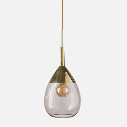 Lute Pendant lamp M Obsidian Gold