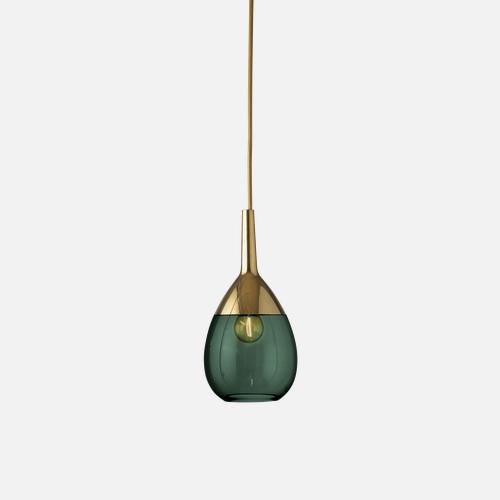 Lute Pendant lamp S Ivy green Gold