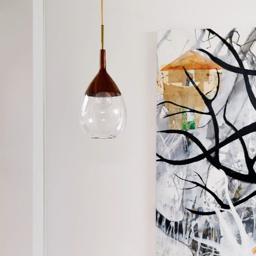 Lute Pendant lamp S Clear Copper