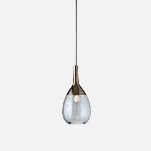 Lute Pendant lamp S Topaz blue Platinum