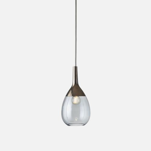 Lute Pendant lamp S Topaz blue Platinum