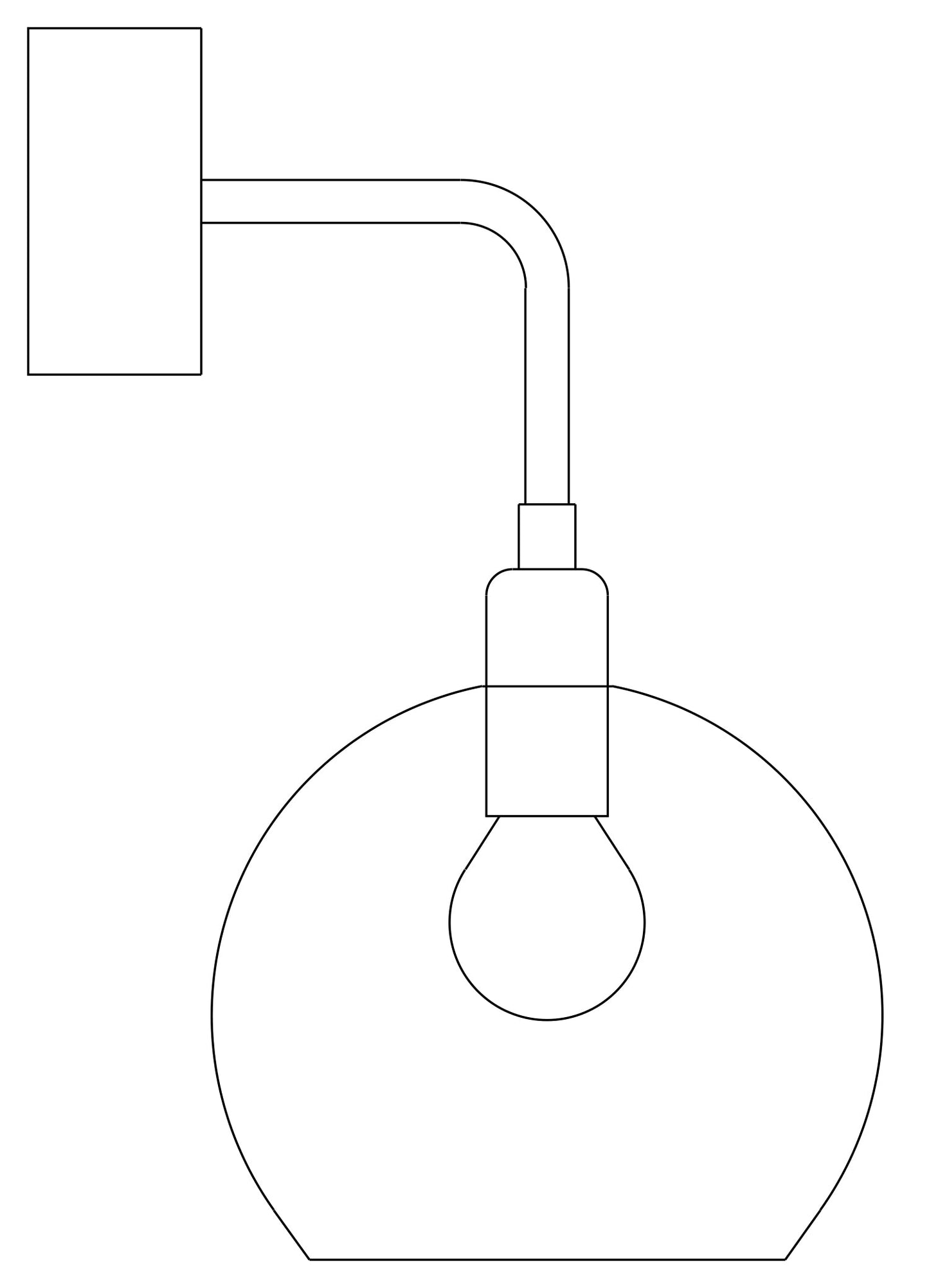 Rowan  Wall lamp S Smokey grey