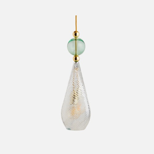 Smykke Pendant lamp L Crystal swirl Forest green ball