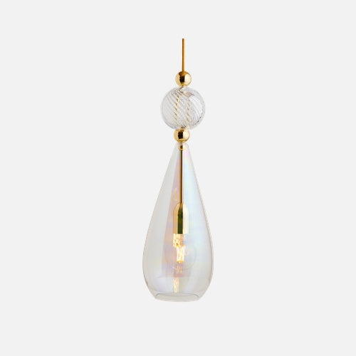 Smykke Pendant lamp L Chameleon Crystal swirl ball