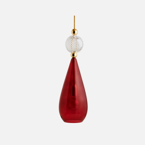 Smykke Pendant lamp L Ruby Crystal swirl ball