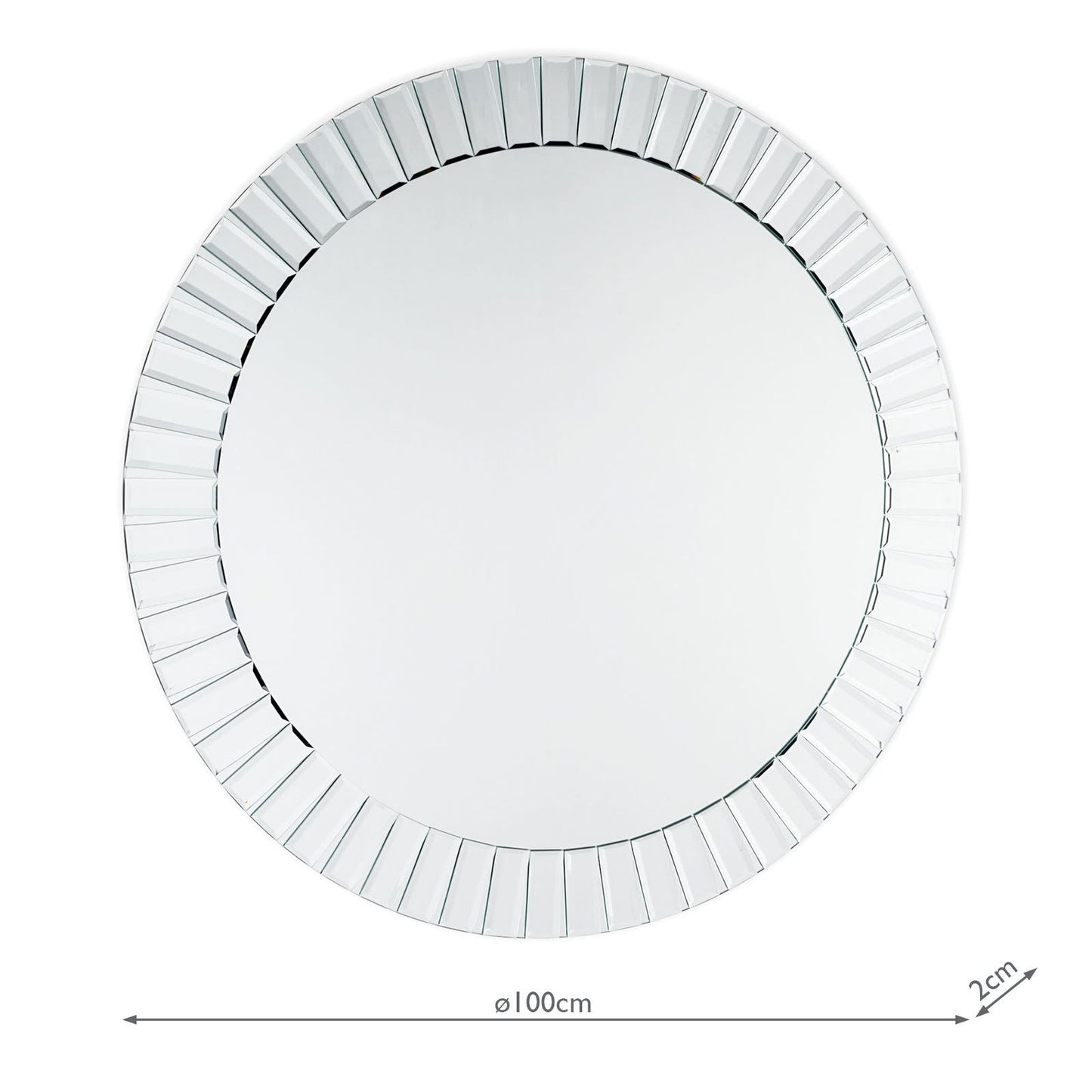 Laura Ashley Capri Large Bevelled Round Mirror 100cm