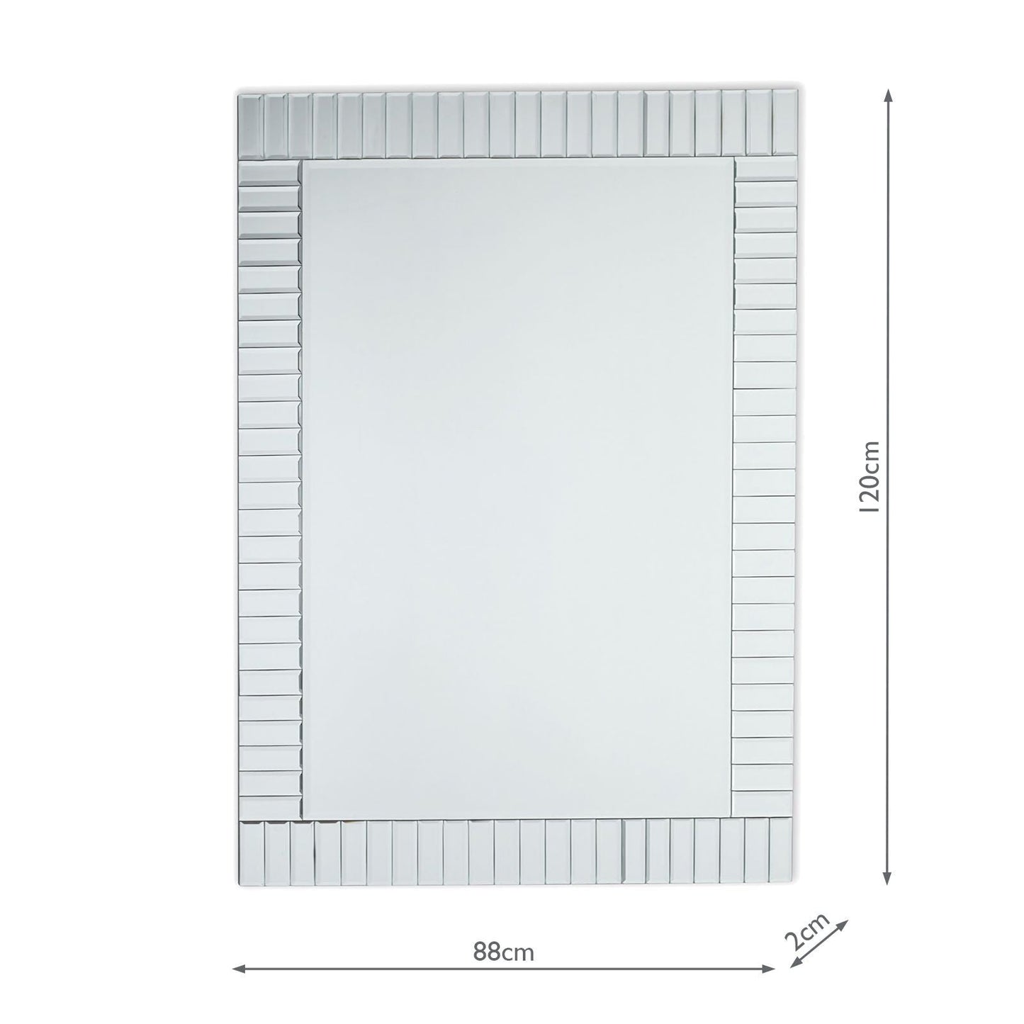 Laura Ashley Capri Large Bevelled Rectangle Mirror 120 x 88cm