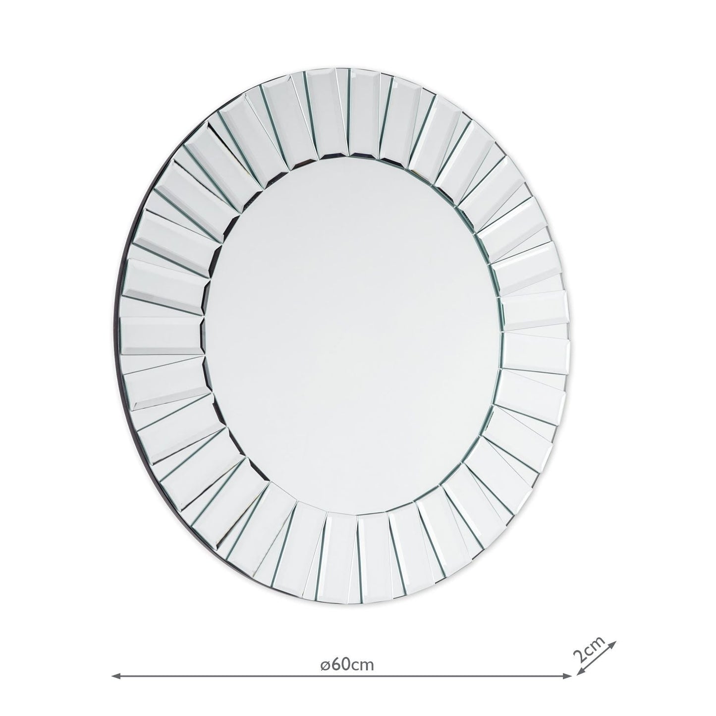 Laura Ashley Capri Small Round Bevelled Mirror 60cm