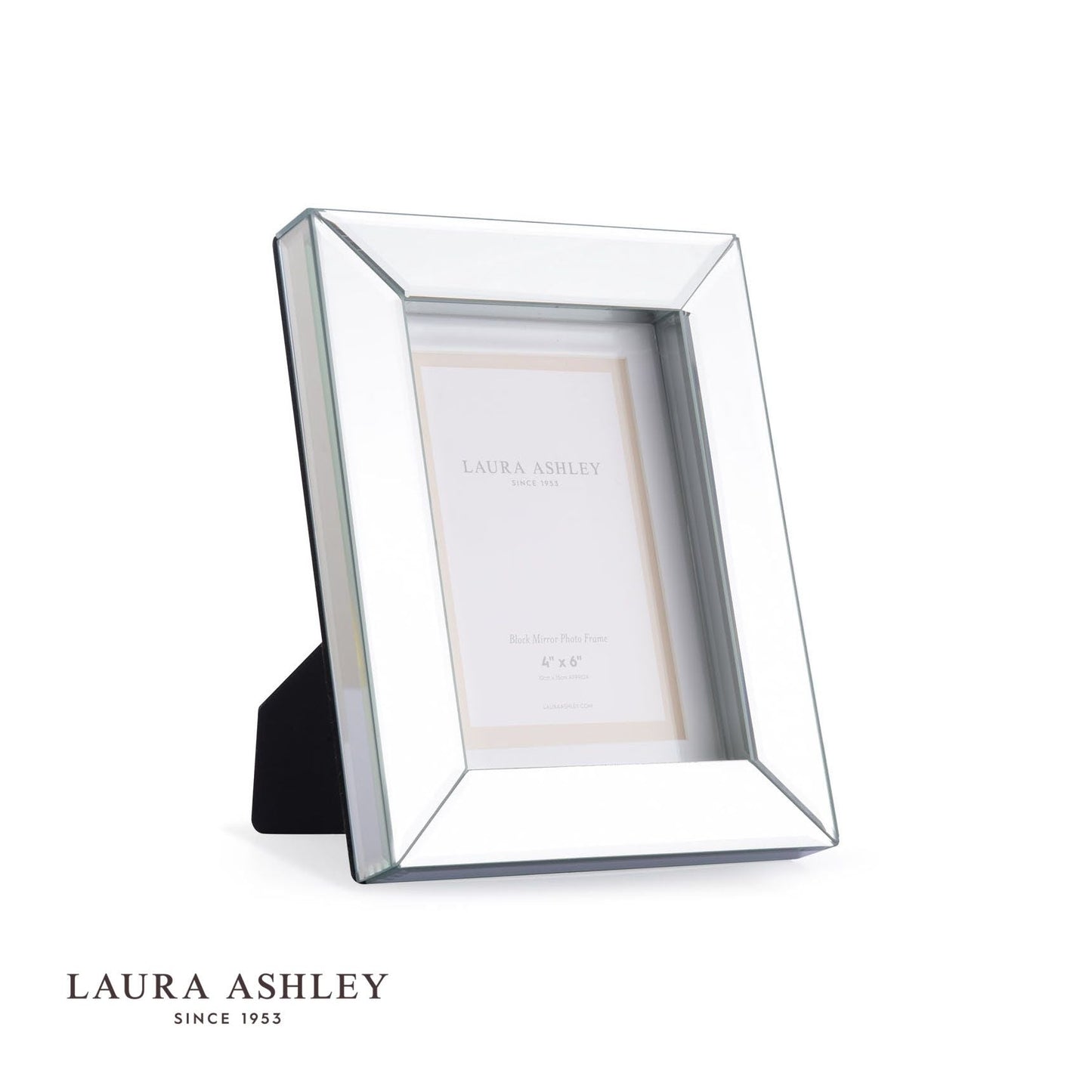 Laura Ashley Block Mirror Photo Frame 4x6 inch