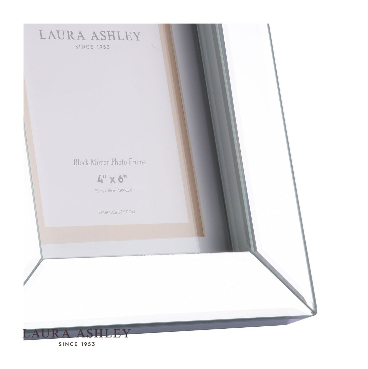 Laura Ashley Block Mirror Photo Frame 4x6 inch