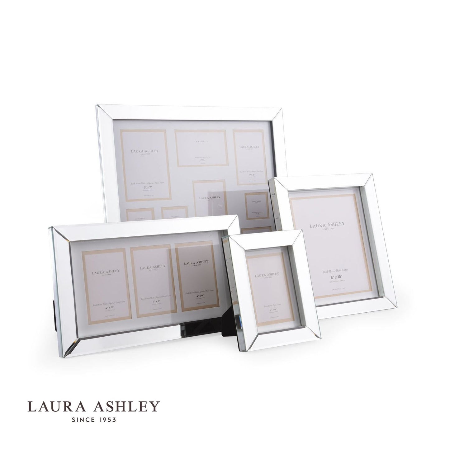 Laura Ashley Block Mirror Photo Frame 4x6 inch