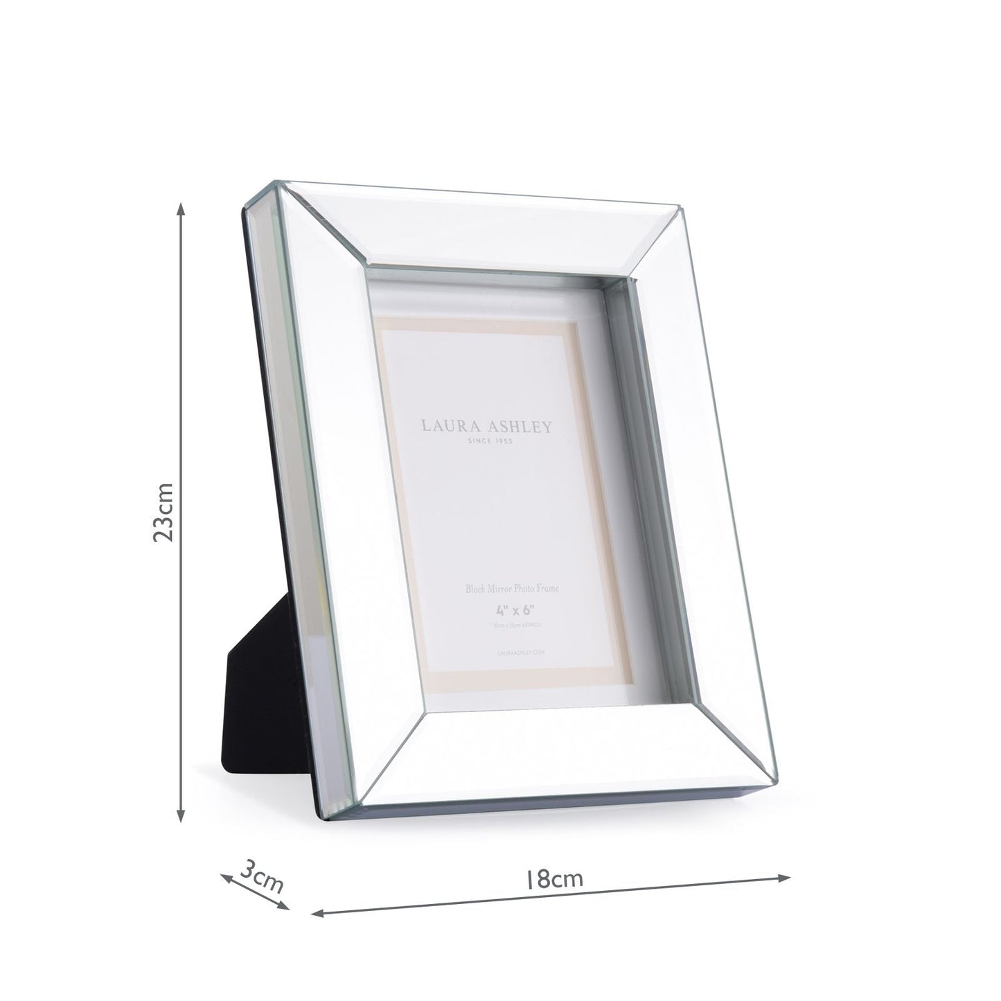 Laura Ashley Block Mirror Photo Frame 4x6 inch