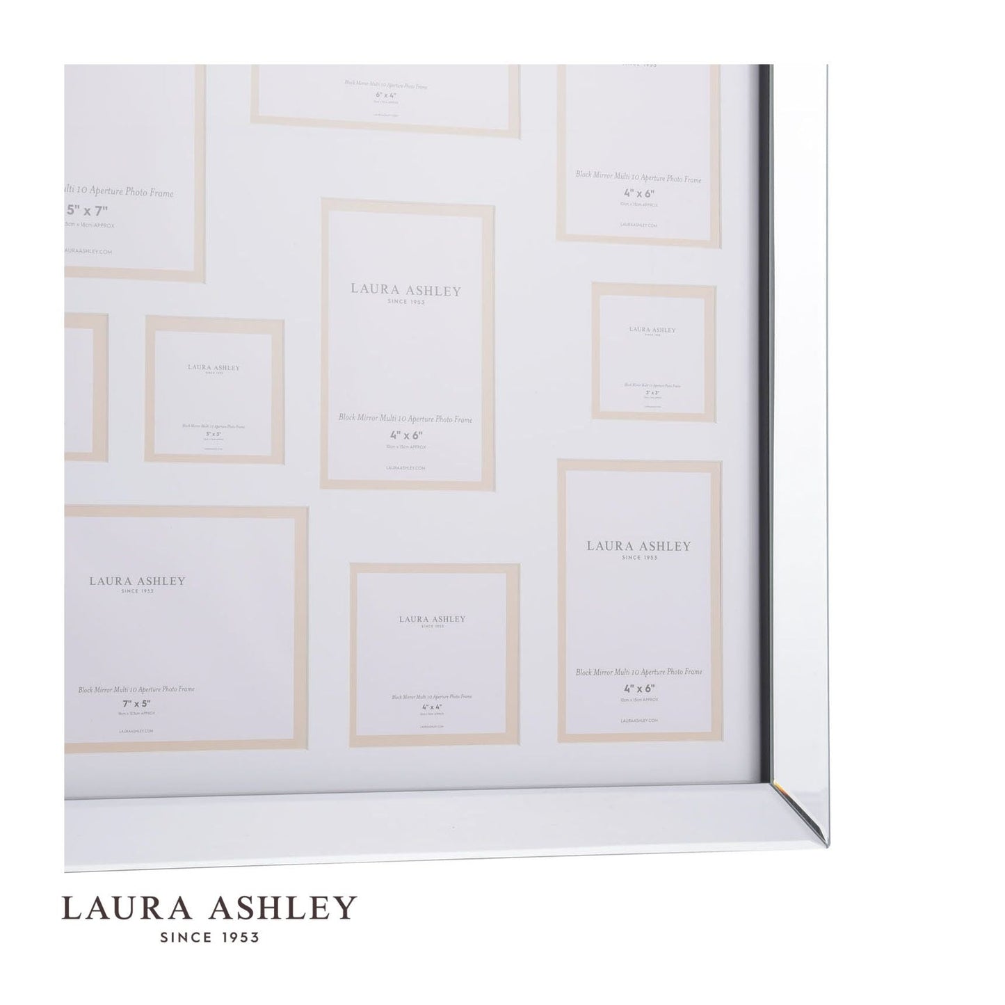 Laura Ashley Block Photo Frame With 10 Apertures