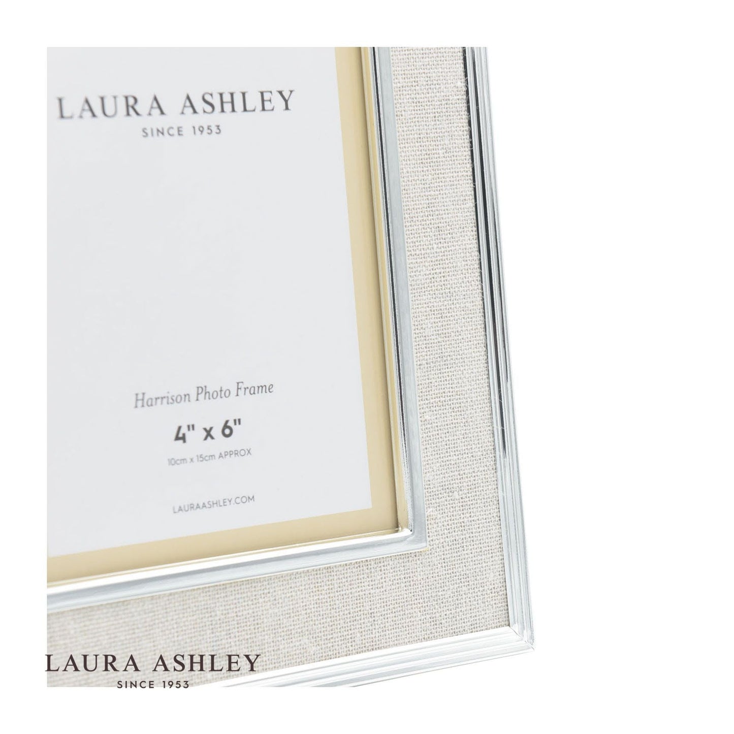 Laura Ashley Harrison Photo Frame Linen 4x6 Inch