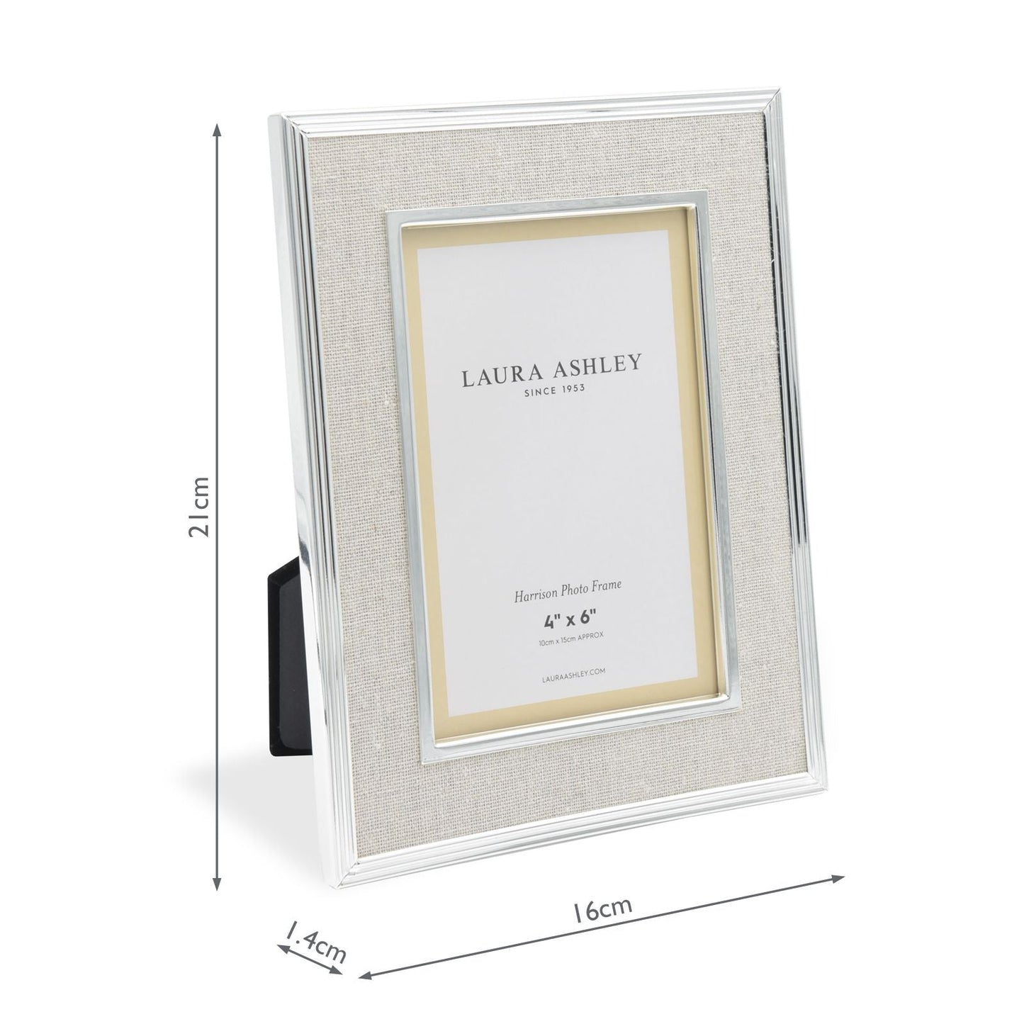 Laura Ashley Harrison Photo Frame Linen 4x6 Inch