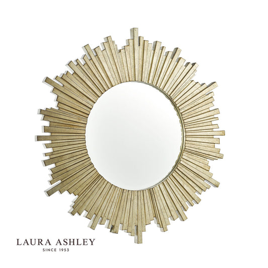 Laura Ashley Lovell Round Mirror Champagne 99cm