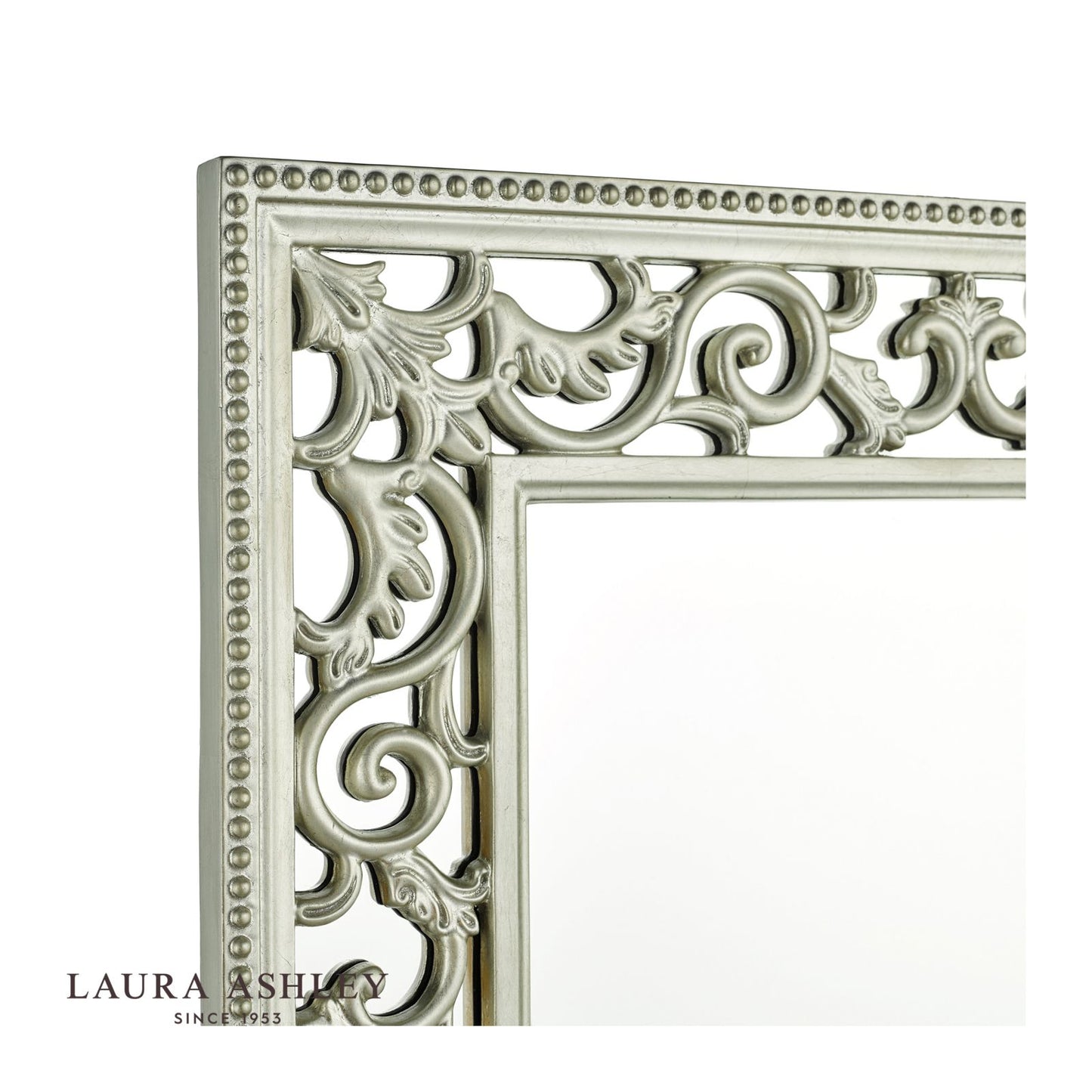 Laura Ashley Rococo Rectangle Mirror Ornate Frame Detailing In Champagne 110 x 80cm