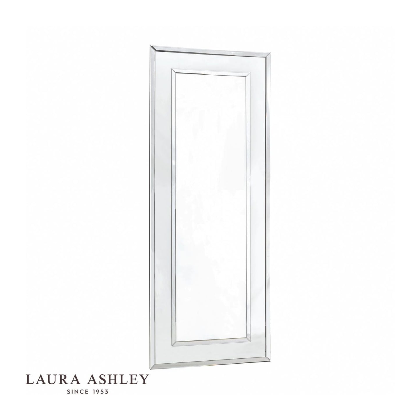 Laura Ashley Evie Large Rectangle Mirror Clear Frame 194 x 76cm