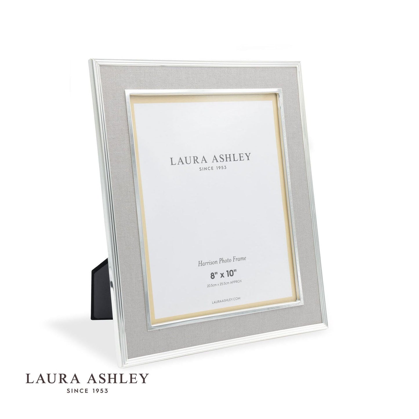 Laura Ashley Harrison Photo Frame Pale Charcoal Linen 8x10 Inch