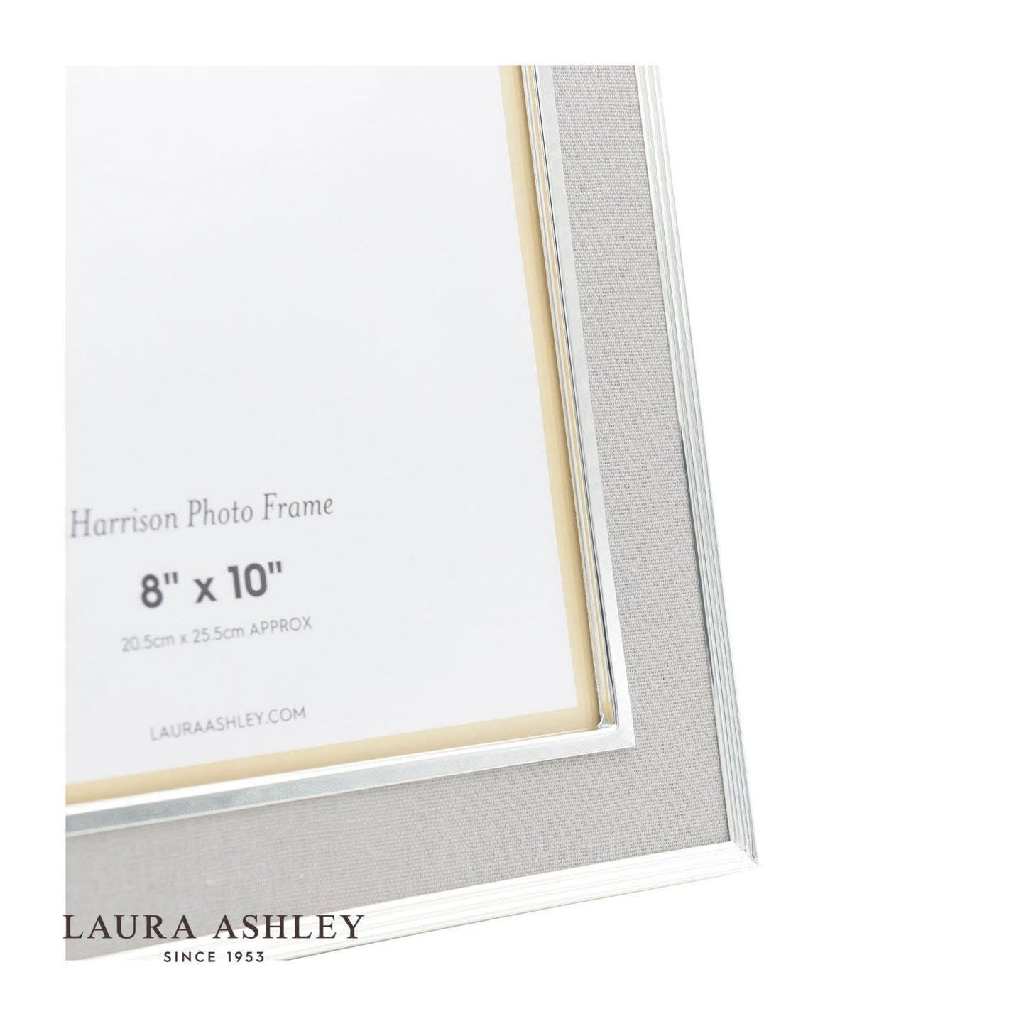 Laura Ashley Harrison Photo Frame Pale Charcoal Linen 8x10 Inch